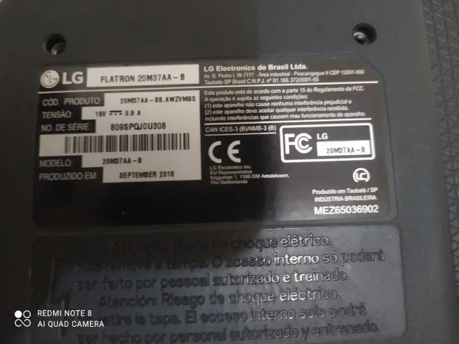 Monitor LG flatron 20 polegadas