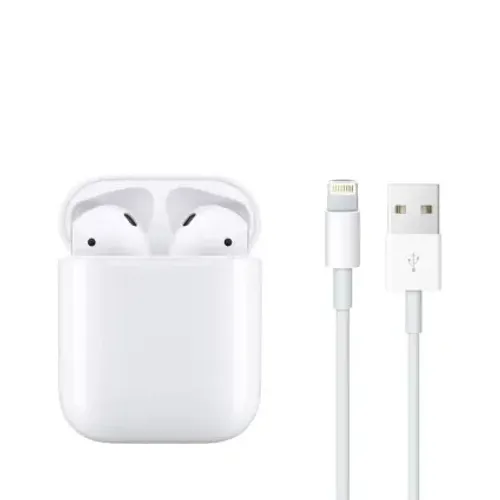 Apple AirPods (2ª geração) com Estojo de Recarga Lightning -Vendo com a capinha rosa