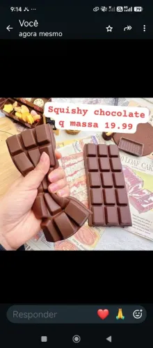 Cholate squishy massa divertido
