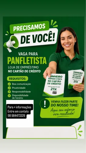 Vaga para panfletista