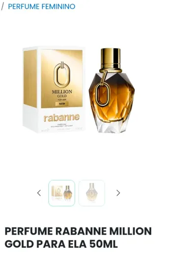 Perfume Rabanne Million Gold 50ml Ela.