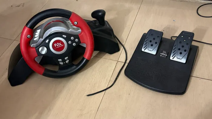 Voltante ps2 com pedal 