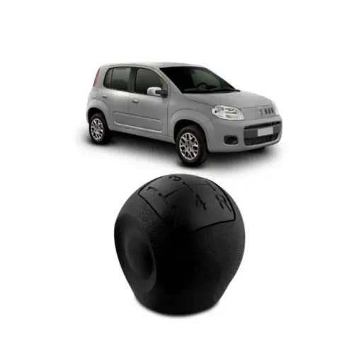 Bola de Câmbio Fiat Uno 2011 à 2016 - Preto Gravado - N200513