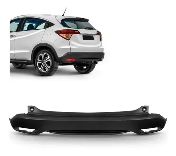 Parachoque Traseiro Central Honda HRV 2016 à 2018 - Preto Texturizado - TYG