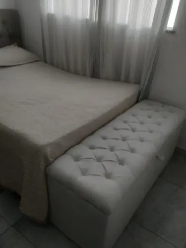 Baú Cama King 160x40 com Espuma 7cm - Apenas R$ 460