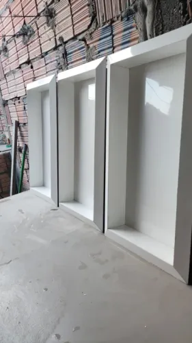Nichos de porcelanato borda diamante 