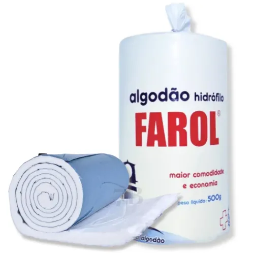 Algodão Hidrófilo Farol em Rolo 500G