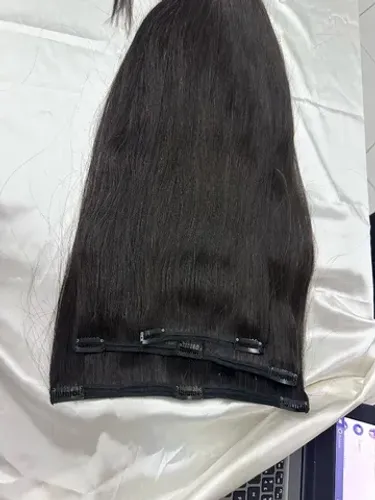 cabelo humano de 75cm liso no tic tac 200 gramas 3 telas 