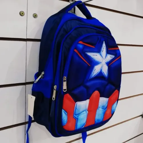 Mochila De Costa Infantil Peitoral 42x32cm Da018377# Promoç - Capitão America