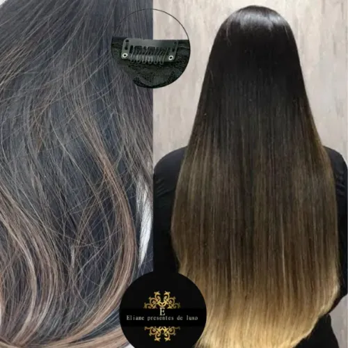 2 telas de Cabelo em tic tcs bio humano morena iluminada .