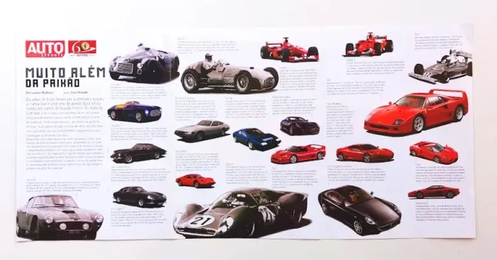 Pôster Ferrari F40, Daytona, Dino, Testarossa, Enzo, 312T, P4, 250 GTO e outros