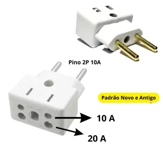 Adaptador 20a De Tomada bob Benjamim T 10A 20A Até 250v