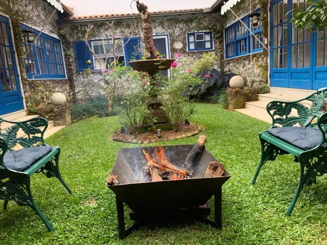 Lareira a lenha para jardim