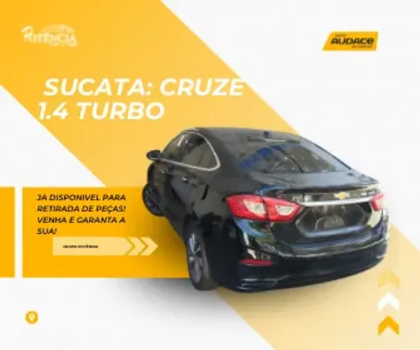 Sucata Cruze 1.4 Turbo já disponível para retirada de peças