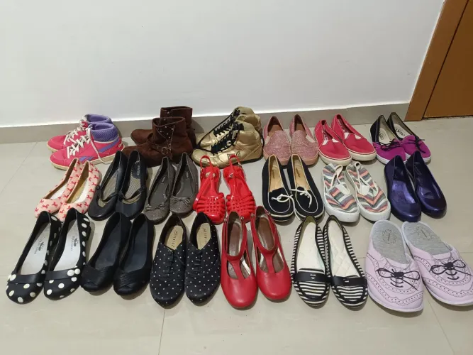 Vendo Lote com 18 calçados n°35 Aleatto,Uncle K,Melissa,Zaxy,Petit Jolie,Zara,Keds,Arezzo