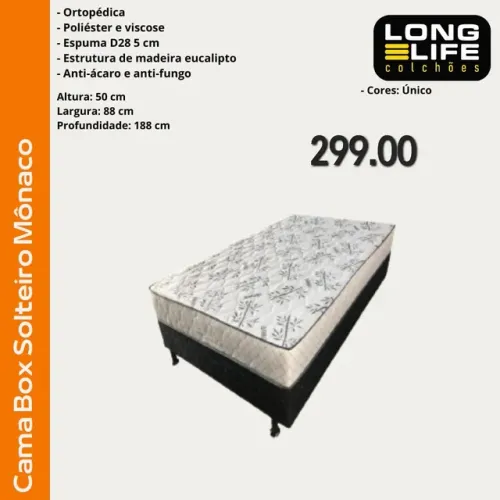 Cama box solteiro mônaco _entrega rápida 