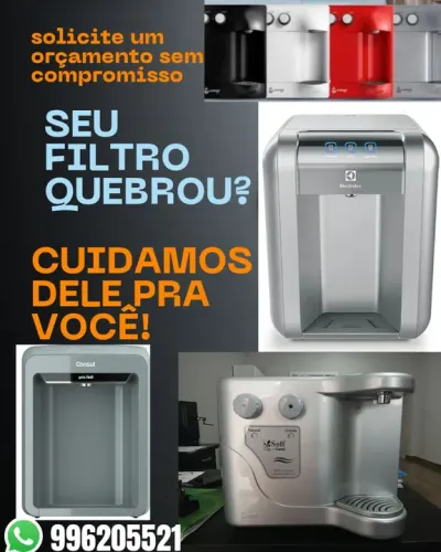 Manutenção e Reparo em todos modelos de filtros e purificadores de agua