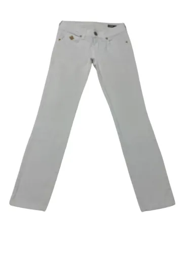 Calça Jeans Fórum Tamanho 34 Branca Bom Estado Detalhe