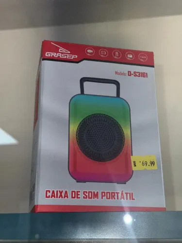 CAIXA DE SOM RGB BLUETOOTH 8W GRASEP