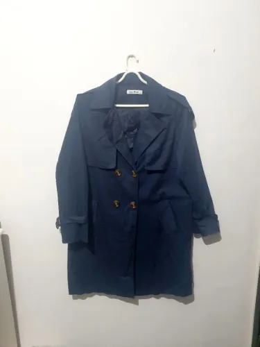 Casaco azul marinho trench coat G