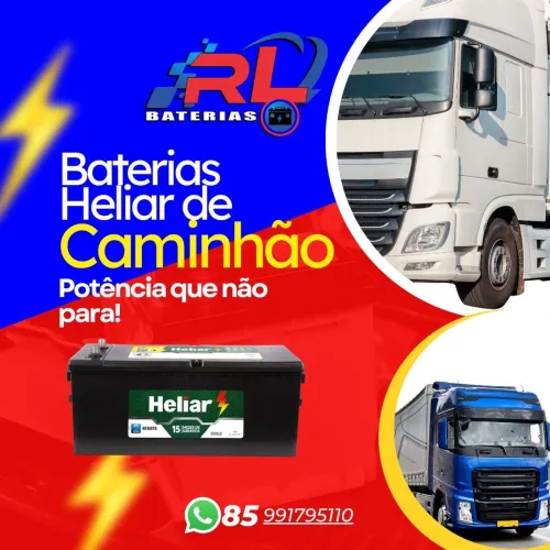 Bateria Heliar para Caminhão - Potência que não que seu veiculo precisa