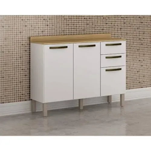 Armário de Cozinha 3 Portas 2 Gavetas