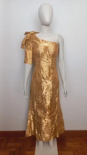 Vestido festa vintage dourado