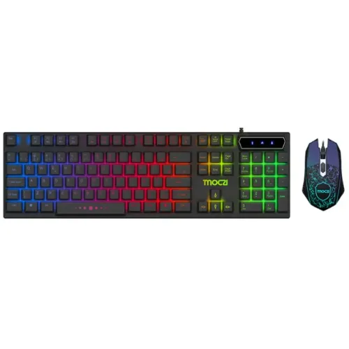 Kit Teclado Iluminado e Mouse USB Mod 1910