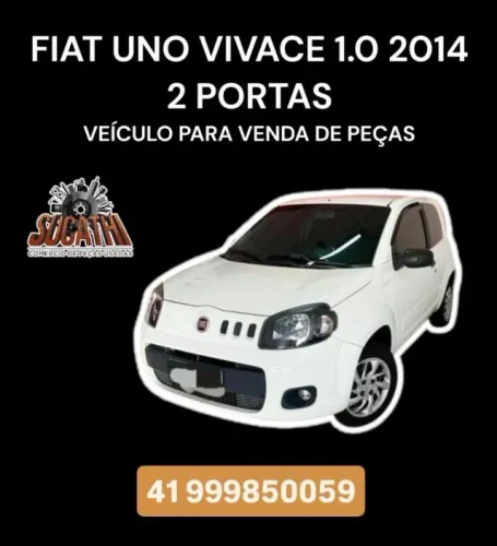 Sucata Venda De Pecas Fiat Uno Vivace 1.0 2014 2p Branco