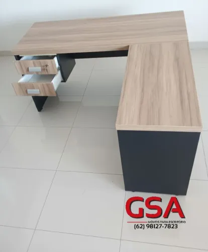 Mesa em L para escritório 1,50 x 1,50   ( Entrega e montagem grátis! )