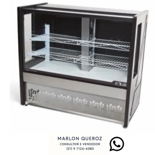 Balcão Torta Polar 1,25M Preto 220v Novo