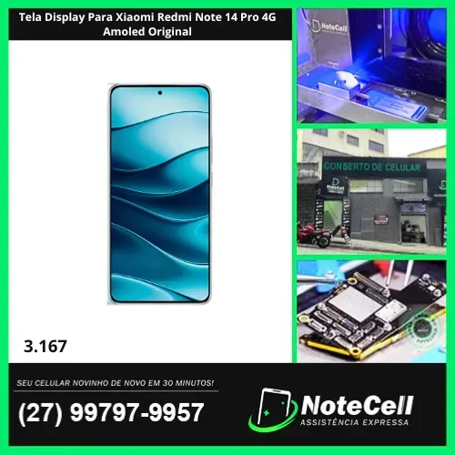Tela Display Para Xiaomi Redmi Note 14 Pro 4G Amoled Original- Instalação Expressa Em 30m!