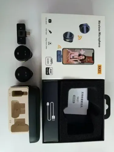 SX21-micro sem fio gravata redonda Microfone Digital Magnético sem fio