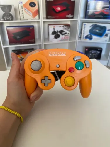 Vendo Controle Laranja Nintendo Gamecube Semi novo
