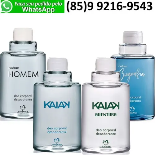 Refil Perfume Deo Corporal Kaiak Tradicioanl Aventura Homem Biografia Masculino Natura 100