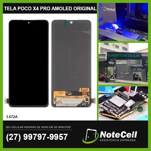 Tela Display Para Poco X4 Pro Original Amoled 3.672A - Instalação Expressa Em 30 Minutos!
