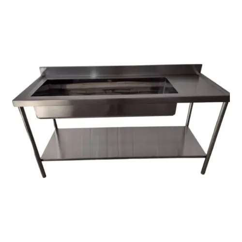Tanque Industrial de Inox 1,20m - Tampo Grossa 20#