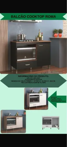 Balcão Cooktop Roma - Novo