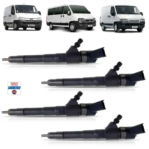BICO INJETOR (KIT 4 PEÇAS) ORIGINAL FIAT DUCATO CITROEN JUMPER PEUGEOT BOXER 2.3 EURO 5 