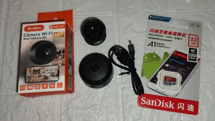 kit camera espiã mais cartao de memoria