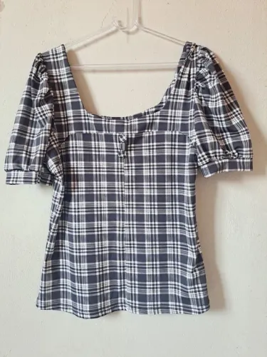 Blusa xadrez feminina