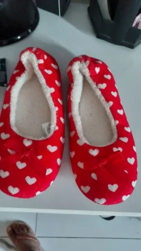 Pantufas de coração