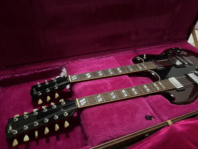 Baixei!!! Gibson EDS 1275 double neck guitarra page slash raridade colecionador 