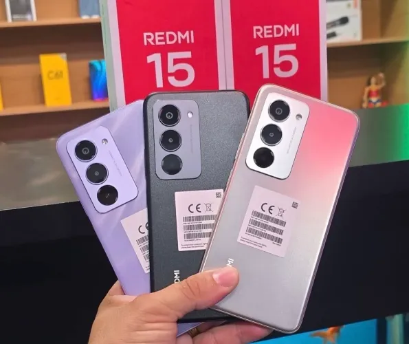 Celular Redmi 15 4G 256/08-Roxo Prata Preto Lacrado Entregamos Gratuito 
