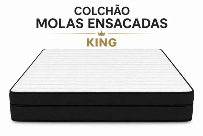 COLCHÃO MOLAS ENSACADAS KING 1,98X2,03X0,28 - DIRETO DE FÁBRICA