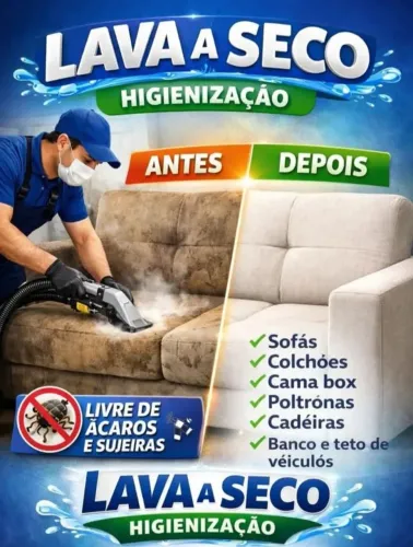Lava sofá a seco (Higienização)