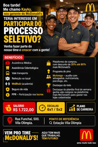 Venha fazer parte da nossa equipe de Atendentes!