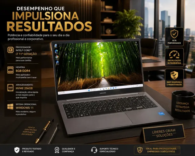 Notebook samsung i7 11a 8gb nvme 256