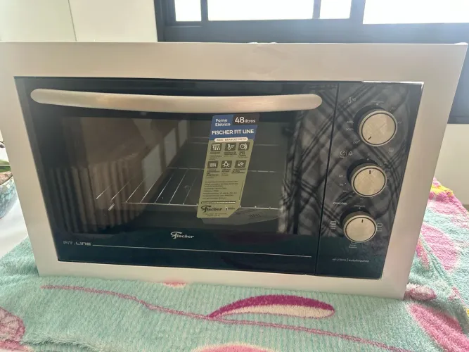 FISCHER FORNO ELÉTRICO EMBUTIR FIT LINE 48L INOX 220V 34493-95486 [Semi novo |l