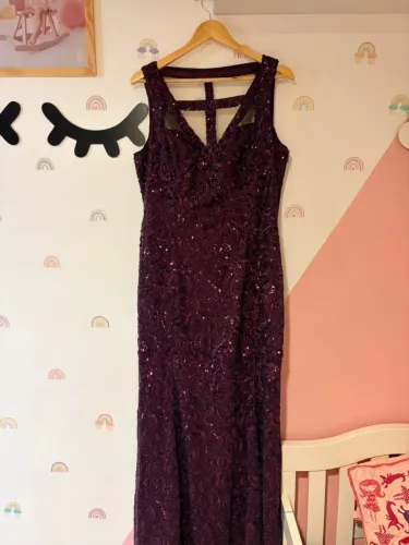 Vestido de festa tvz paetê + tule - 44/46